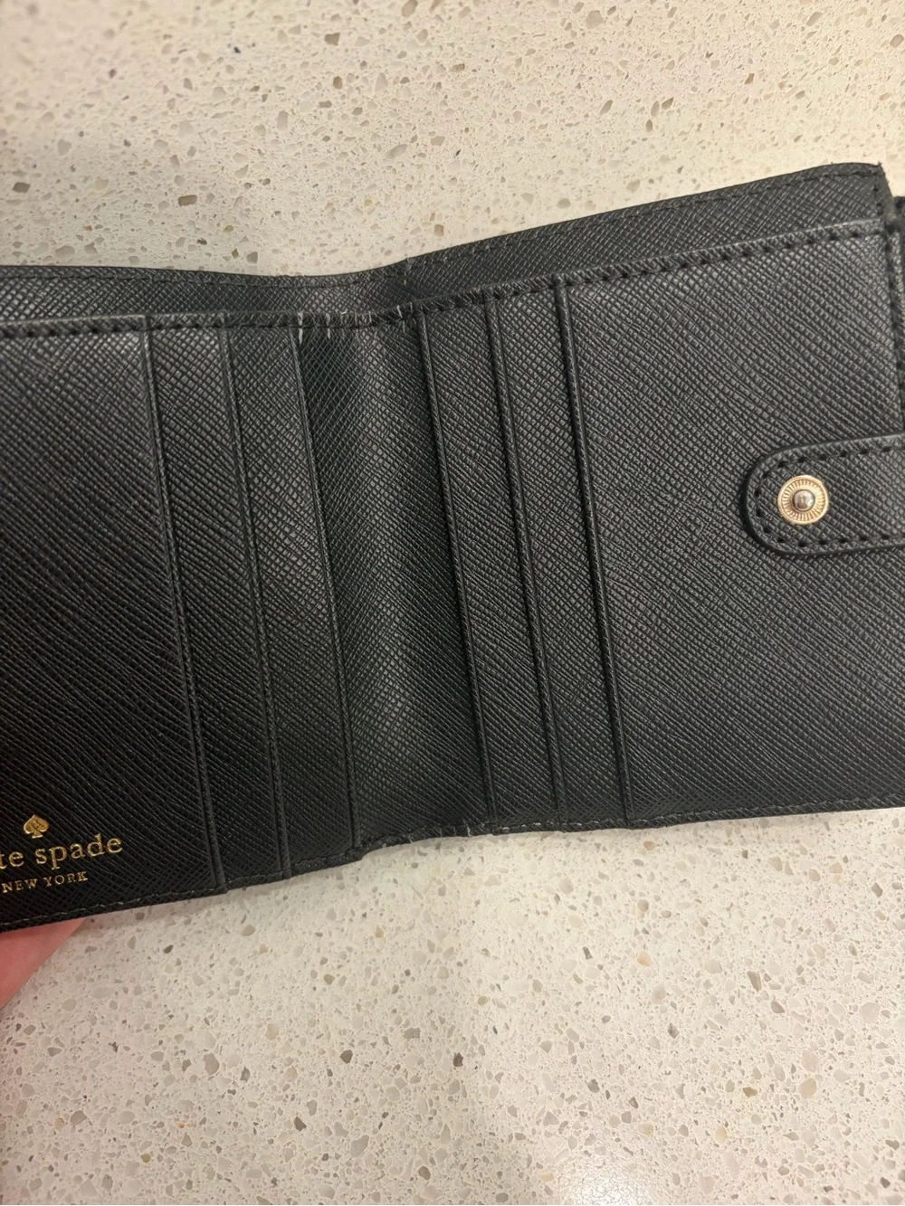 Kate Spade Cameron Street Wallet-Navy/Multi Small BLUE FLORAL EUC